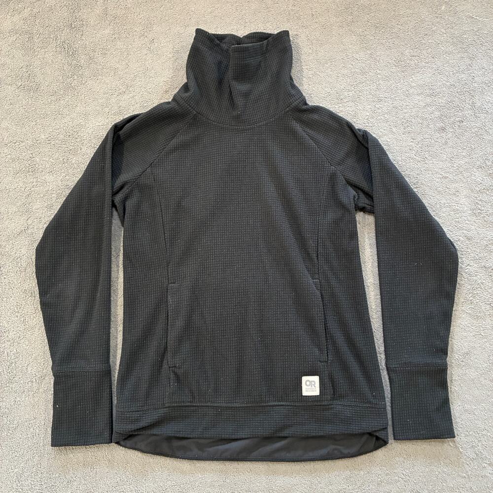 Outdoor Research Black Fleece Trail Mix Cowl Cozy Pullover Men's Size Small